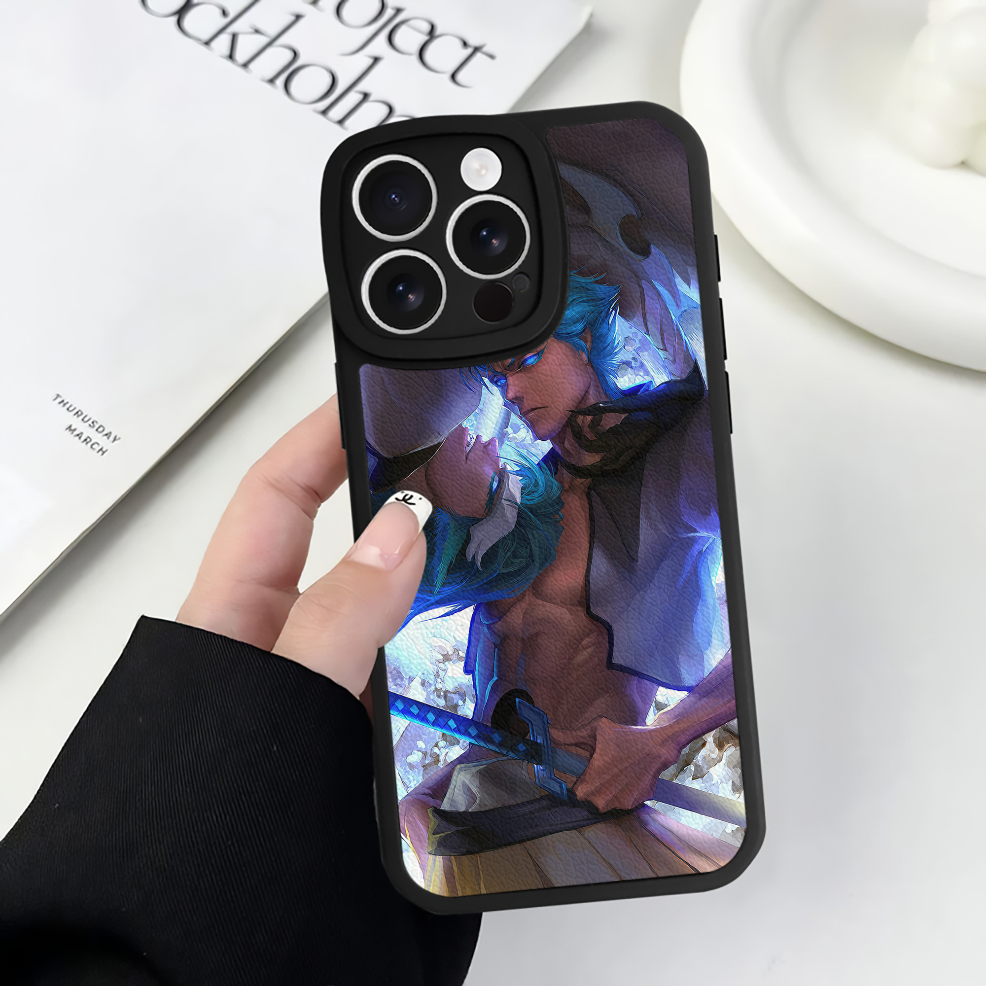 （画像用） ブリーチ BLEACH 【iPhone 16シリーズ対応】シリコンスマホケース（レザー調） 材質：シリコン